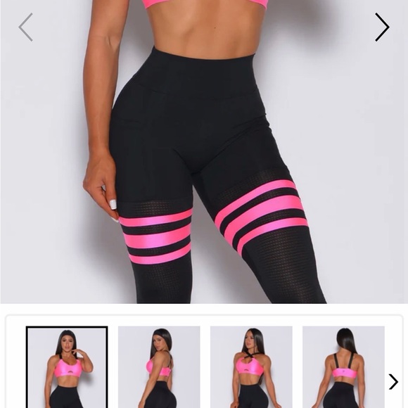 Bombshell Sportswear Neon Pink Sports bra and legging set - Picture 8 of 10